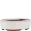 Pot à bonsaï ovale blanc cassé par Eime Yozan - 115 x 85 x 27 mm