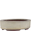 Pot à bonsaï ovale beige par Eime Yozan - 115 x 85 x 27 mm
