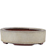 Pot à bonsaï ovale beige par Eime Yozan - 115 x 85 x 27 mm