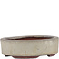 Pot à bonsaï ovale beige par Eime Yozan - 115 x 85 x 27 mm