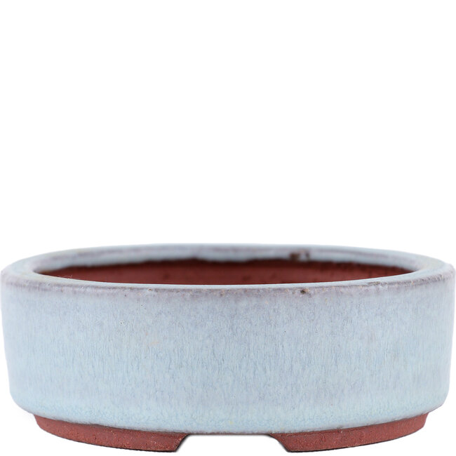 Pot à bonsaï ovale bleu par Eime Yozan - 120 x 100 x 32 mm