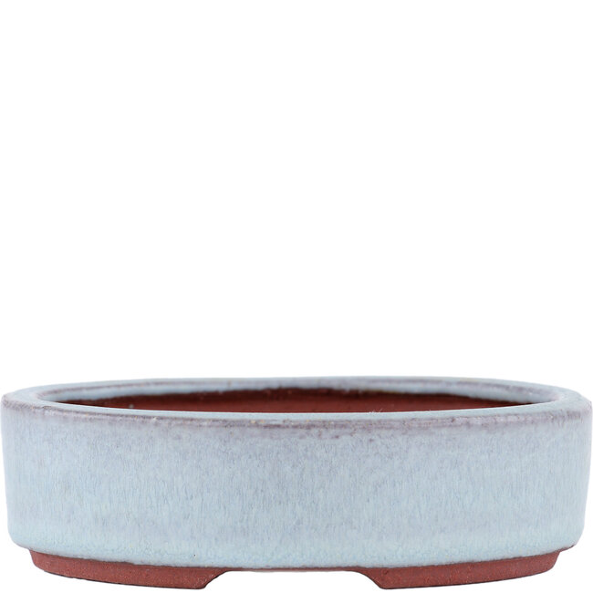 Ovaler blauer Bonsaitopf von Eime Yozan – 120 x 100 x 32 mm