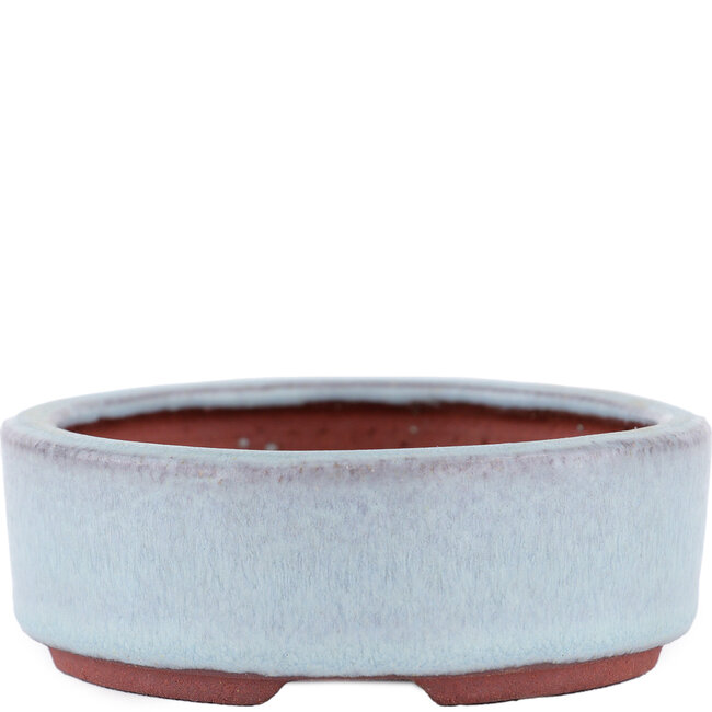 Pot à bonsaï ovale bleu par Eime Yozan - 120 x 100 x 32 mm