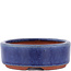 Pot à bonsaï ovale bleu par Eime Yozan - 120 x 100 x 32 mm