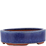 Pot à bonsaï ovale bleu par Eime Yozan - 120 x 100 x 32 mm