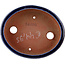 Pot à bonsaï ovale bleu par Eime Yozan - 120 x 100 x 32 mm