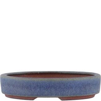 Eimei ( Yozan kiln) 135 mm  blue bonsai pot by Eime Yozan, Tokoname, Japan  Eimei ( Yozan kiln) 135 mm  blue bonsai pot by Eime Yozan, Tokoname, Japan