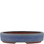 Pot à bonsaï ovale bleu par Eime Yozan - 135 x 110 x 26 mm