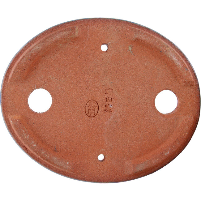 Ovaler blauer Bonsaitopf von Eime Yozan – 120 x 100 x 32 mm