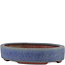 Pot à bonsaï ovale bleu par Eime Yozan - 135 x 110 x 26 mm