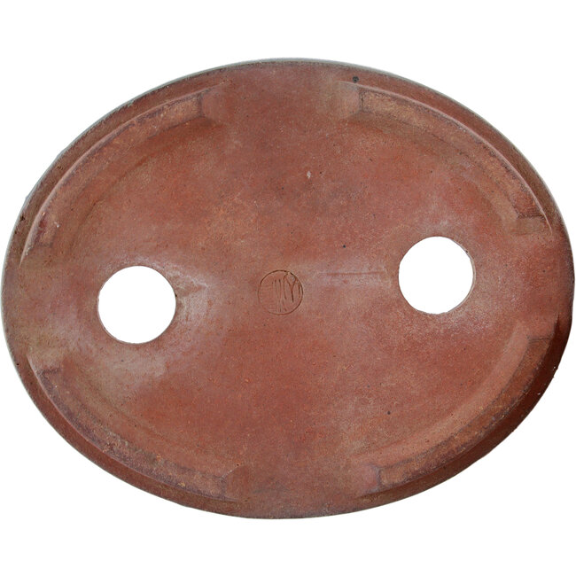 Pot à bonsaï ovale bleu par Eime Yozan - 135 x 110 x 26 mm