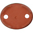 Pot à bonsaï ovale vert par Eime Yozan - 140 x 110 x 35 mm