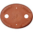 Pot à bonsaï ovale vert par Eime Yozan - 150 x 115 x 37 mm