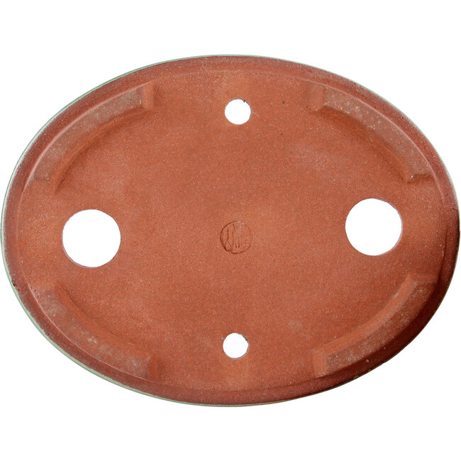 Ovale groene bonsaipot van Eime Yozan - 150 x 115 x 37 mm