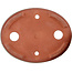 Pot à bonsaï ovale vert par Eime Yozan - 150 x 115 x 37 mm