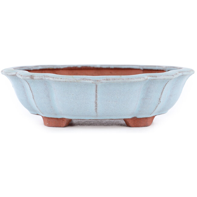 Pot à bonsaï Mokko bleu par Eime Yozan - 170 x 145 x 45 mm