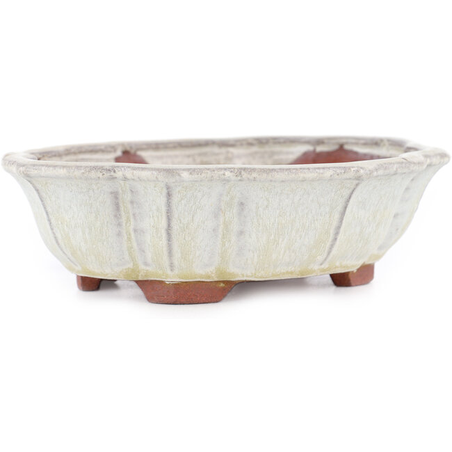 Vaso bonsai Mokko bianco sporco di Eime Yozan - 170 x 145 x 45 mm