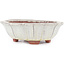 Mokko off-white bonsai pot by Eime Yozan - 145 x 125 x 40 mm