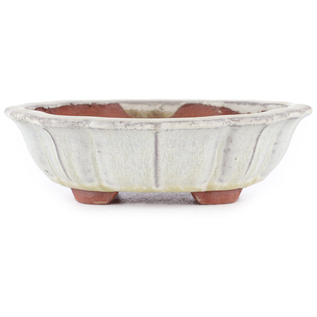 Pot à bonsaï Mokko blanc cassé par Eime Yozan - 145 x 125 x 40 mm