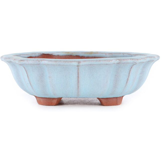 Pot à bonsaï Mokko bleu par Eime Yozan - 145 x 125 x 40 mm