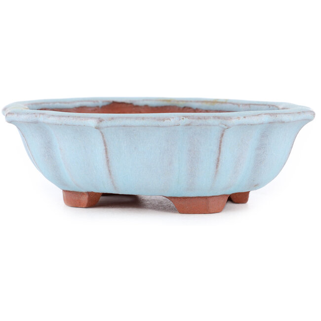 Mokko blue bonsai pot by Eime Yozan - 145 x 125 x 40 mm