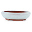 Oval off-white bonsai pot by Eime Yozan - 115 x 95 x 30 mm