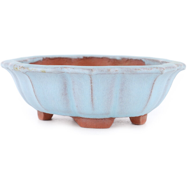 Mokko blue bonsai pot by Eime Yozan - 145 x 125 x 40 mm