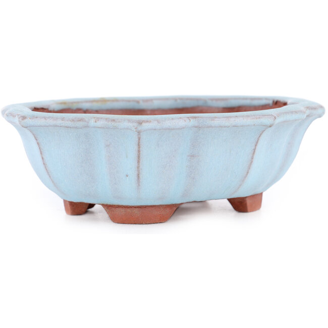 Mokko blue bonsai pot by Eime Yozan - 145 x 125 x 40 mm