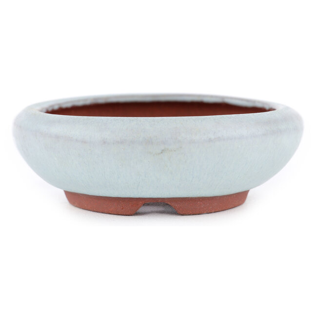 Maceta ovalada para bonsái azul de Eime Yozan - 115 x 95 x 30 mm