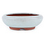 Pot à bonsaï ovale bleu par Eime Yozan - 115 x 95 x 30 mm