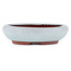 Ovaler blauer Bonsaitopf von Eime Yozan – 115 x 95 x 30 mm