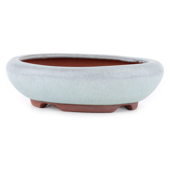 Pot à bonsaï ovale bleu par Eime Yozan - 115 x 95 x 30 mm