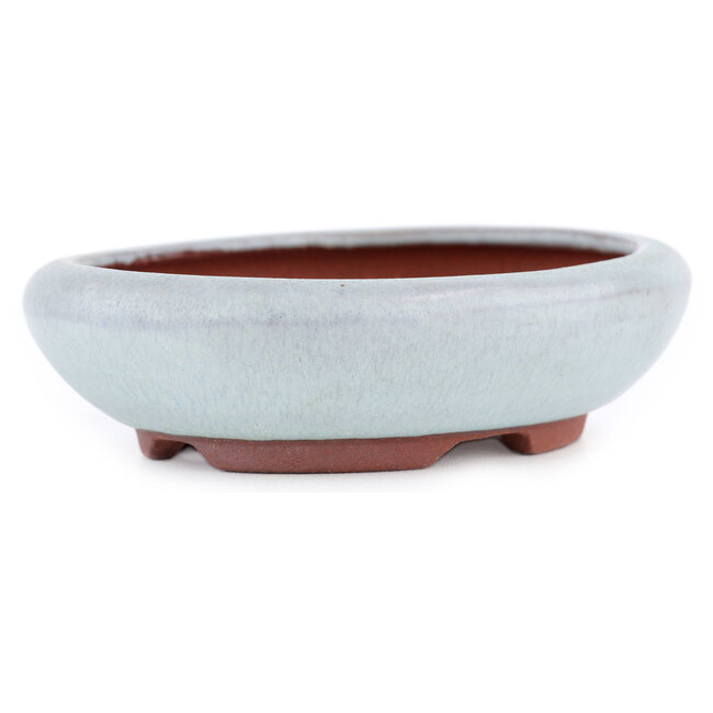 Maceta ovalada para bonsái azul de Eime Yozan - 115 x 95 x 30 mm