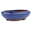 Pot à bonsaï ovale bleu par Eime Yozan - 115 x 100 x 30 mm