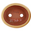 Pot à bonsaï ovale ocre par Eime Yozan - 120 x 100 x 30 mm