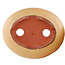 Pot à bonsaï ovale ocre par Eime Yozan - 120 x 100 x 30 mm