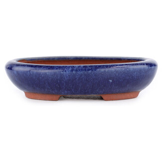 Eimei ( Yozan kiln) 145 mm  blue bonsai pot by Eime Yozan, Tokoname, Japan  Eimei ( Yozan kiln) 145 mm  blue bonsai pot by Eime Yozan, Tokoname, Japan