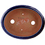 Pot à bonsaï ovale bleu par Eime Yozan - 145 x 115 x 35 mm