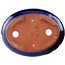 Pot à bonsaï ovale bleu par Eime Yozan - 145 x 115 x 35 mm