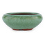 Pot à bonsaï rond vert par Eime Yozan - 85 x 85 x 35 mm