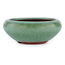 Pot à bonsaï rond vert par Eime Yozan - 85 x 85 x 35 mm