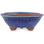 Vaso bonsai rotondo blu di Eime Yozan - 100 x 100 x 35 mm