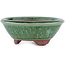 Pot à bonsaï rond vert par Eime Yozan - 100 x 100 x 35 mm