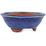 Runder blauer Bonsaitopf von Eime Yozan – 100 x 100 x 35 mm