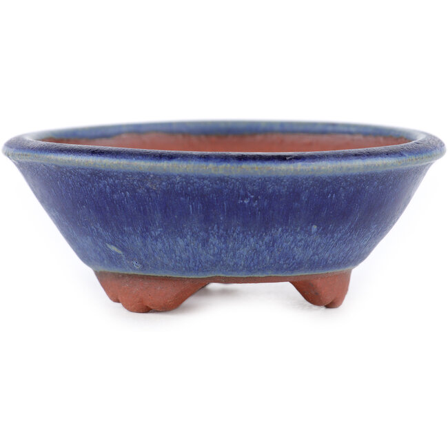 Maceta redonda para bonsái azul de Eime Yozan - 100 x 100 x 35 mm