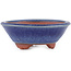 Vaso bonsai rotondo blu di Eime Yozan - 100 x 100 x 35 mm