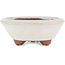 Round off-white bonsai pot by Eime Yozan - 100 x 100 x 35 mm