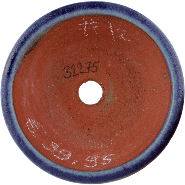 Maceta redonda para bonsái azul de Eime Yozan - 100 x 100 x 35 mm