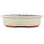 Pot à bonsaï ovale beige par Eime Yozan - 120 x 100 x 30 mm