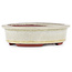 Oval beige bonsai pot by Eime Yozan - 120 x 100 x 30 mm